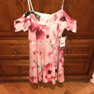 Emerald Sundae floral off the shoulder dress